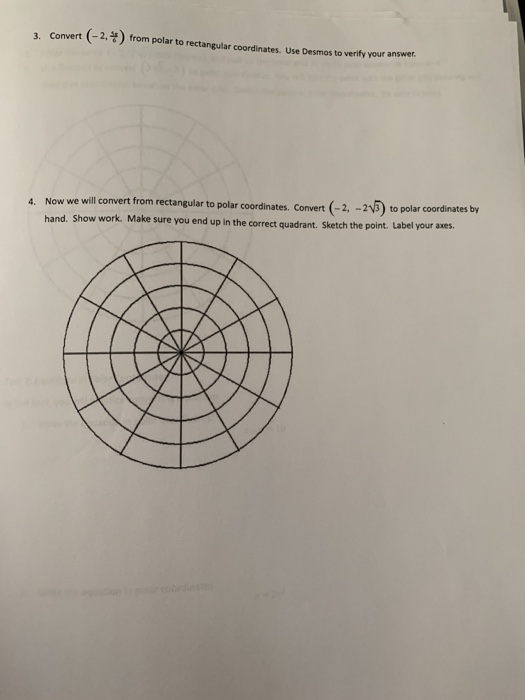Solved Polar Coordinates Lab Directions: Complete the lab in | Chegg.com