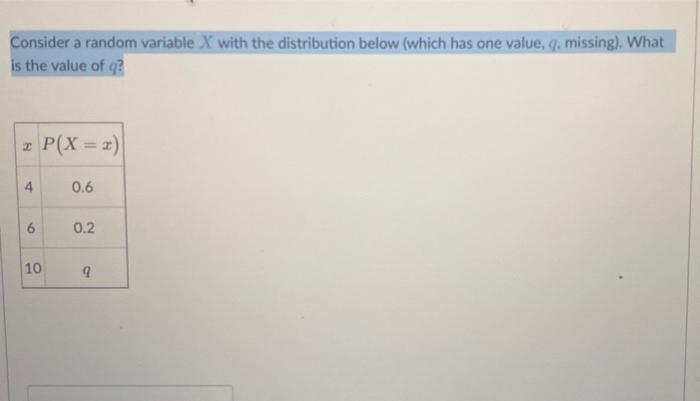 Solved Consider a random variable X with the distribution | Chegg.com