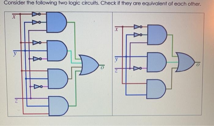 Solved Consider The Following Two Logic Circuits. Check If | Chegg.com