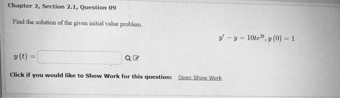 Solved Chapter 2, Section 2.1, Question 09 Find the solution | Chegg.com