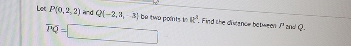 distance between p 3 2 q (- 2 3
