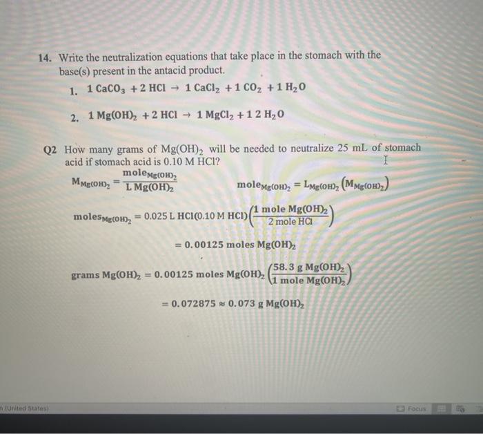 Solved P. Titration of an Antacid Antacid 1 Antacid 2 1.