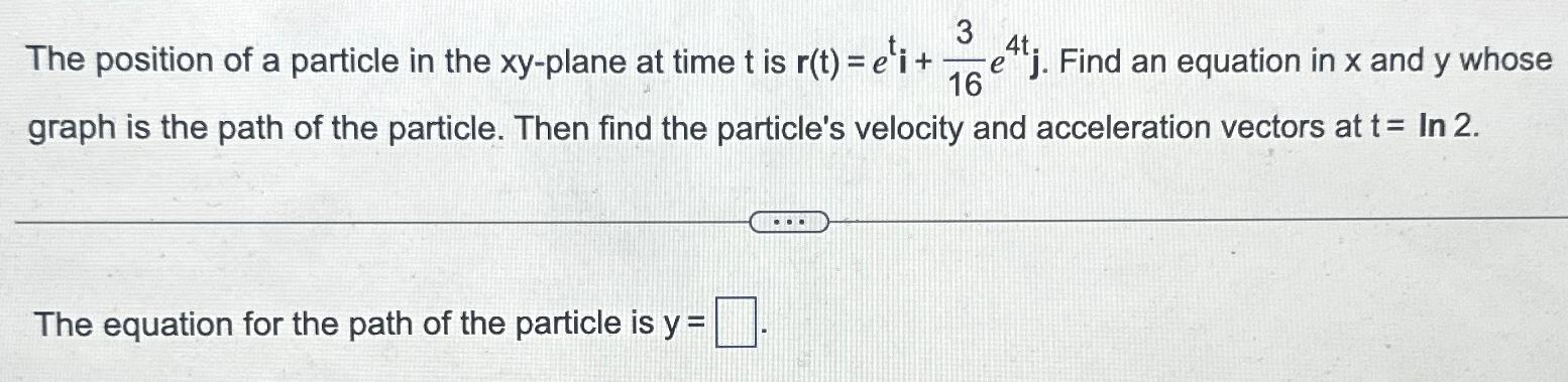 Solved The position of a particle in the xy-plane at time t | Chegg.com