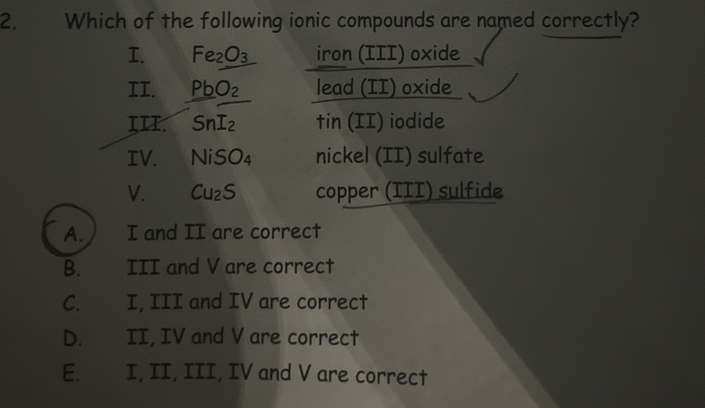 Solved Which of the following ionic compounds are named