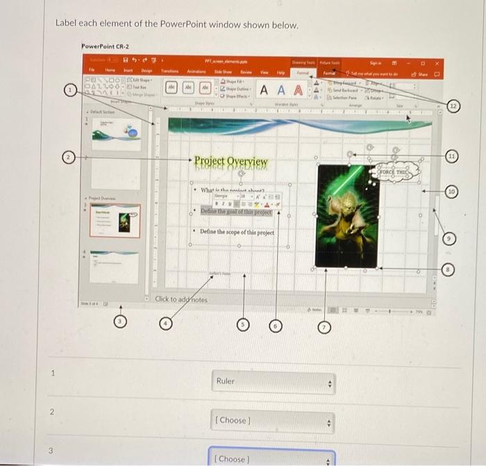 Solved Label each element of the PowerPoint window shown | Chegg.com