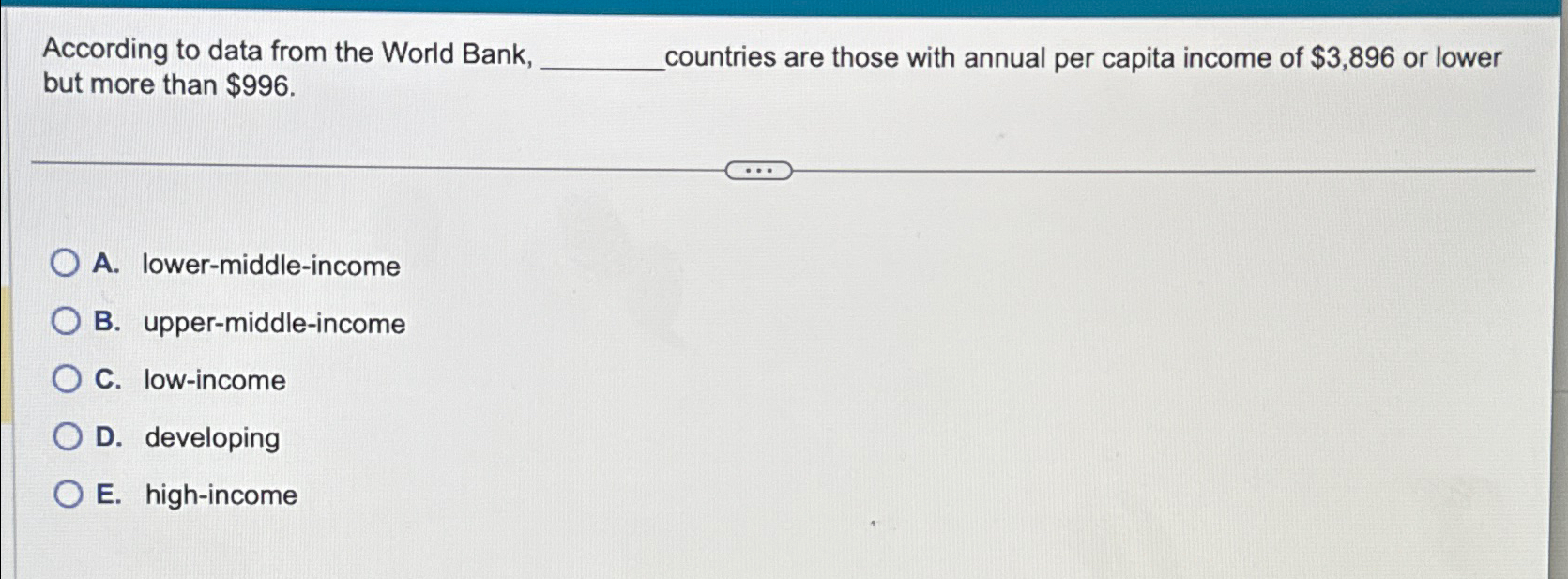 Solved According to data from the World Bank, countries are | Chegg.com