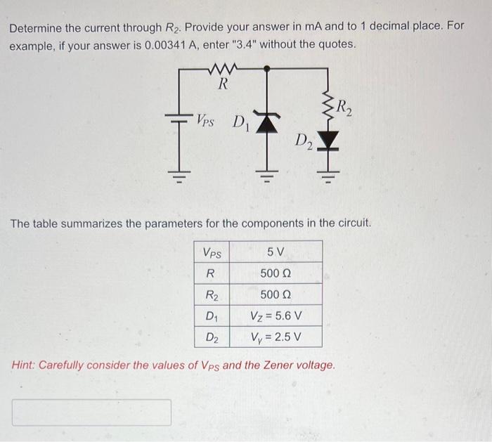 Solved Determine The Current Through D1. Provide Your Answer | Chegg.com