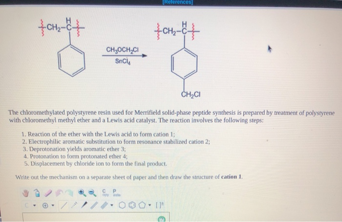 References CH30CHCI Sncia CHCI The chloromethylated | Chegg.com