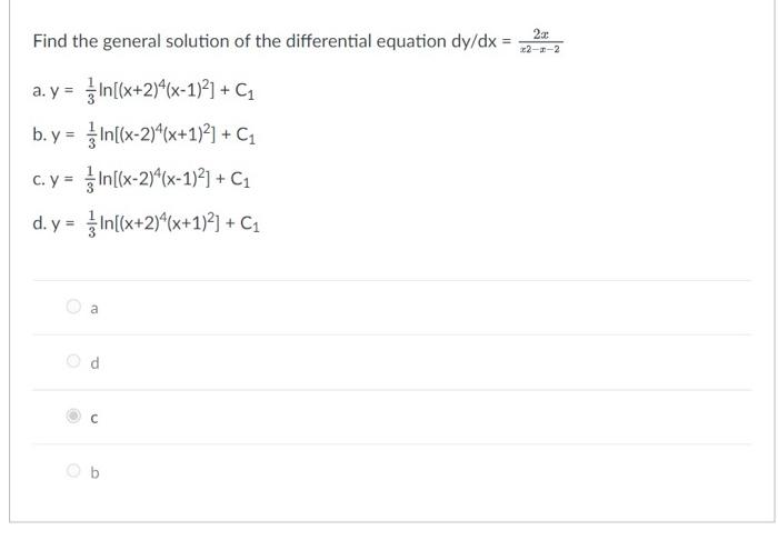 Solved Find the general solution of the differential | Chegg.com