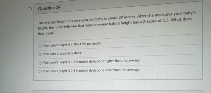 one year old baby height