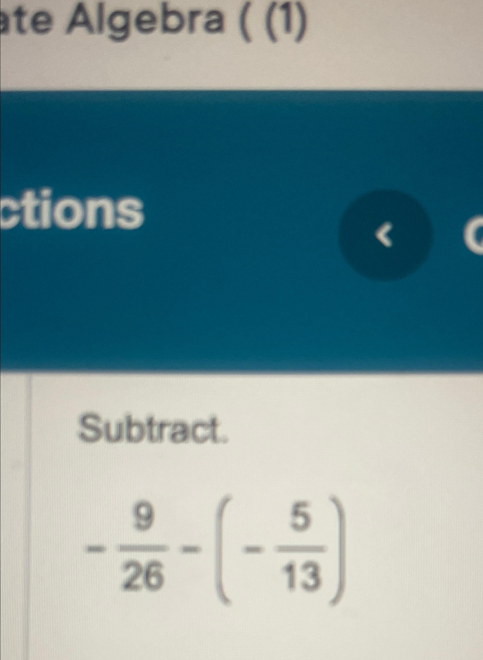 Solved Subtract.-926-(-513) | Chegg.com