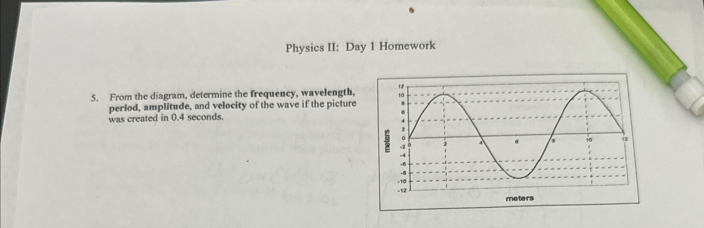 Solved Physics II: Day 1 ﻿Homework5. ﻿From the diagram, | Chegg.com