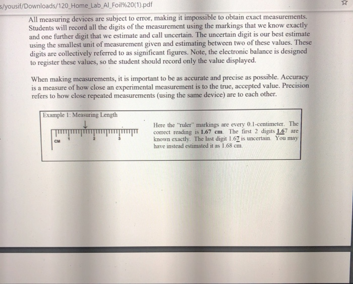 Thickness, Density, and Relative Density of Aluminum