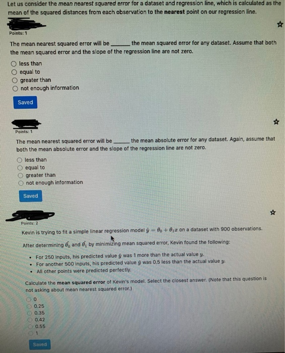 Solved Let us consider the mean nearest squared error for a | Chegg.com