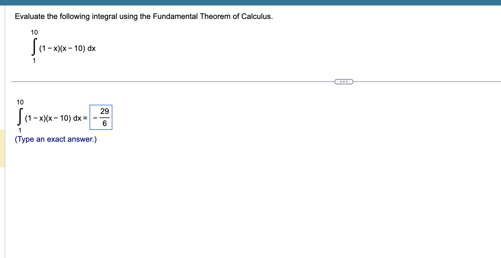 Solved Evaluate the following integral using the Fundamental | Chegg.com