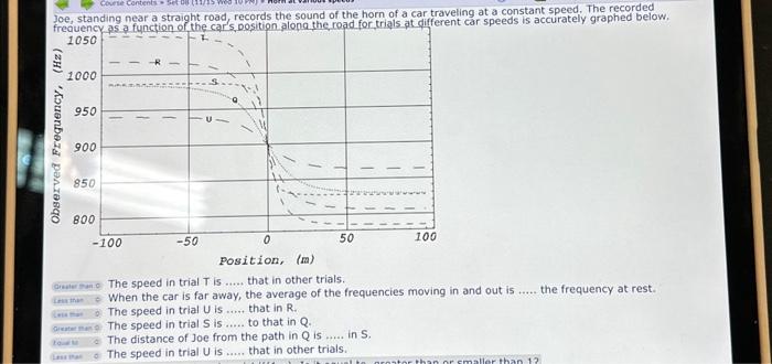 Solved The speed in trial T is that in other trials. When | Chegg.com