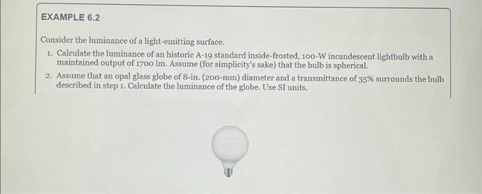 Solved EXAMPLE :Consider The Luminance Of A Light-emitting | Chegg.com