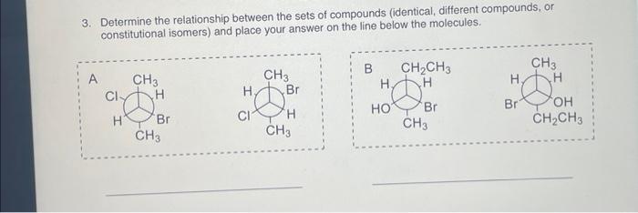 Solved 3. Determine the relationship between the sets of | Chegg.com