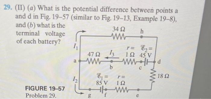 Solved 9. (II) (a) What Is The Potential Difference Between | Chegg.com