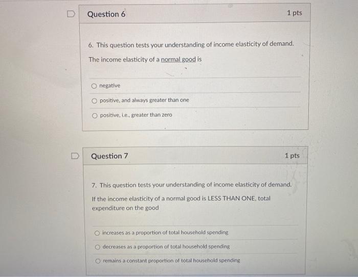 Solved Question 6 1 Pts 6. This Question Tests Your | Chegg.com