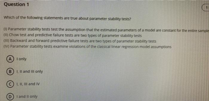 Solved Question 1 Which of the following statements are true | Chegg.com