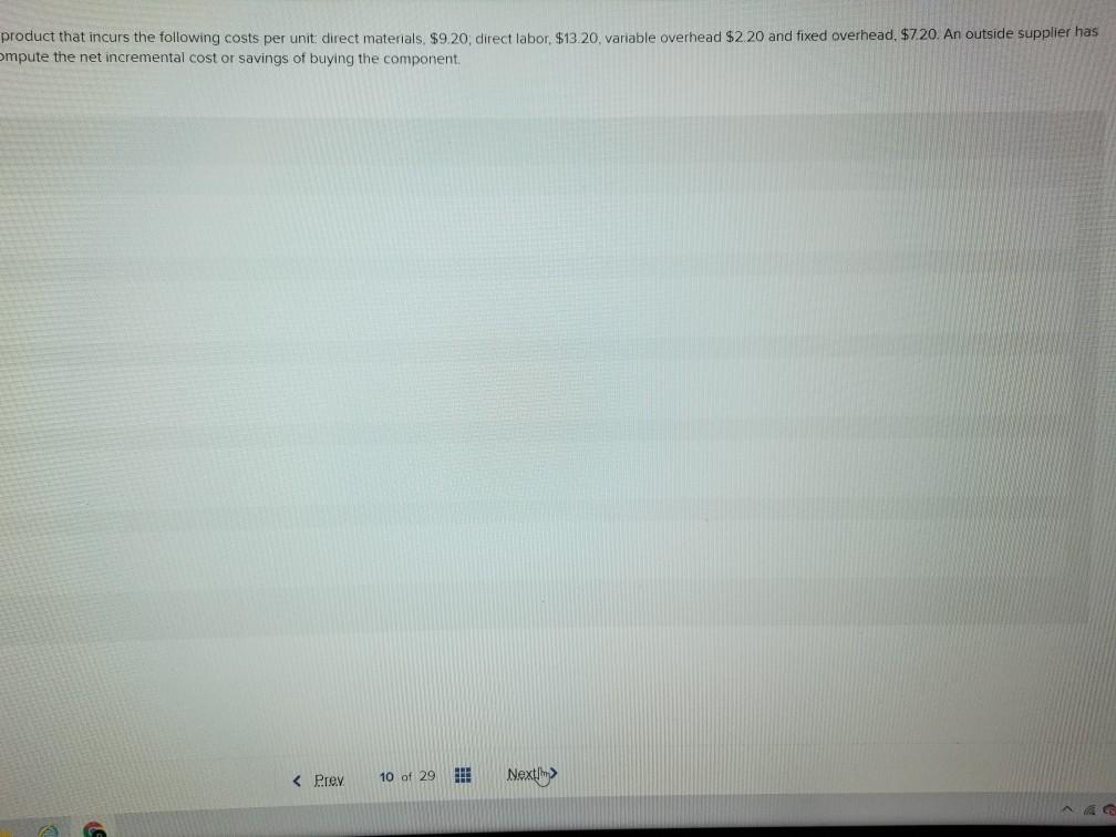 Solved Paxton Company can produce a component of its product