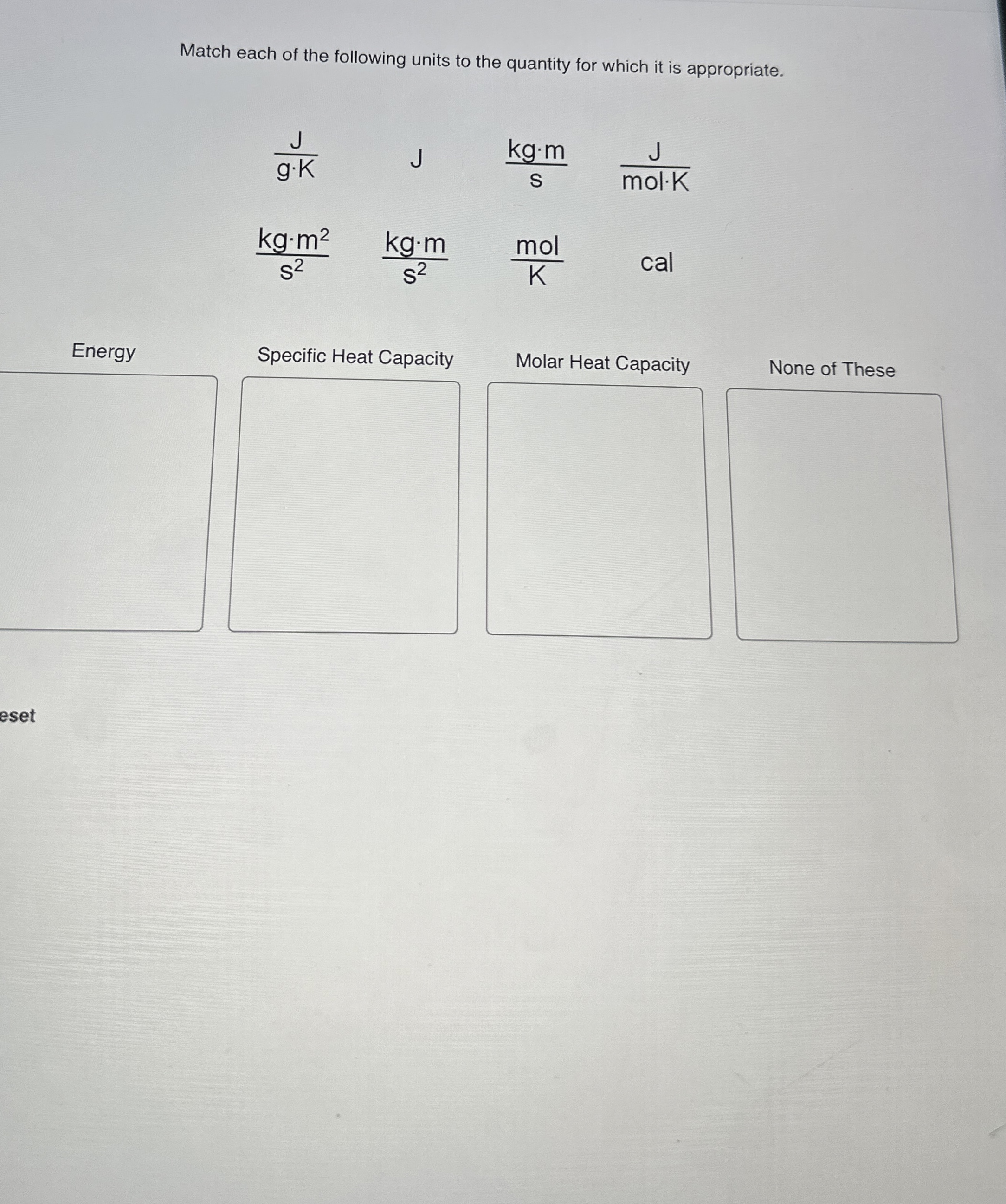 Solved Match each of the following units to the quantity for | Chegg.com
