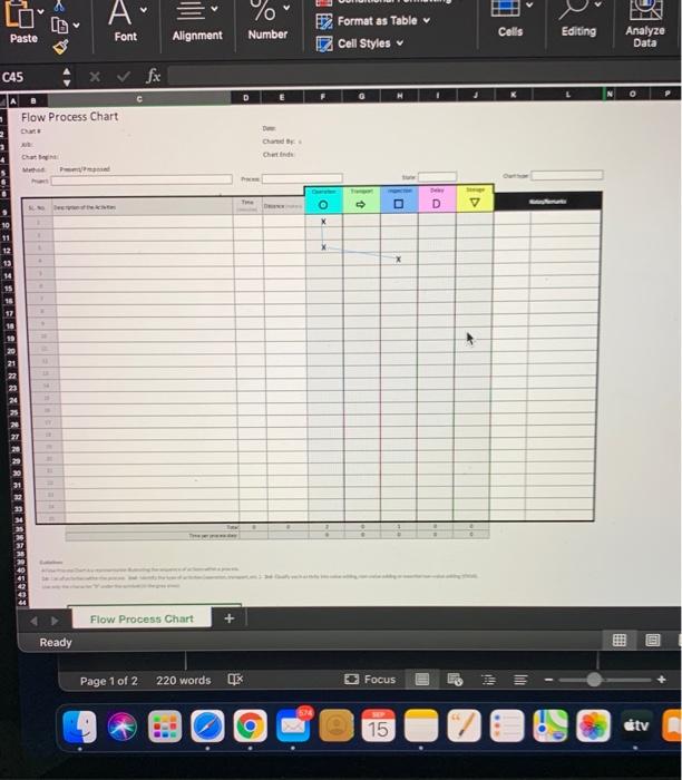 Solved Construct a Material type Flow Process Chart for | Chegg.com