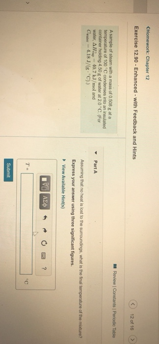 Solved Homework: Chapter 12 Exercise 12.90 - Enhanced - with | Chegg.com