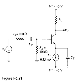 Solved: The parameters of the transistor in the circuit in Figure ...