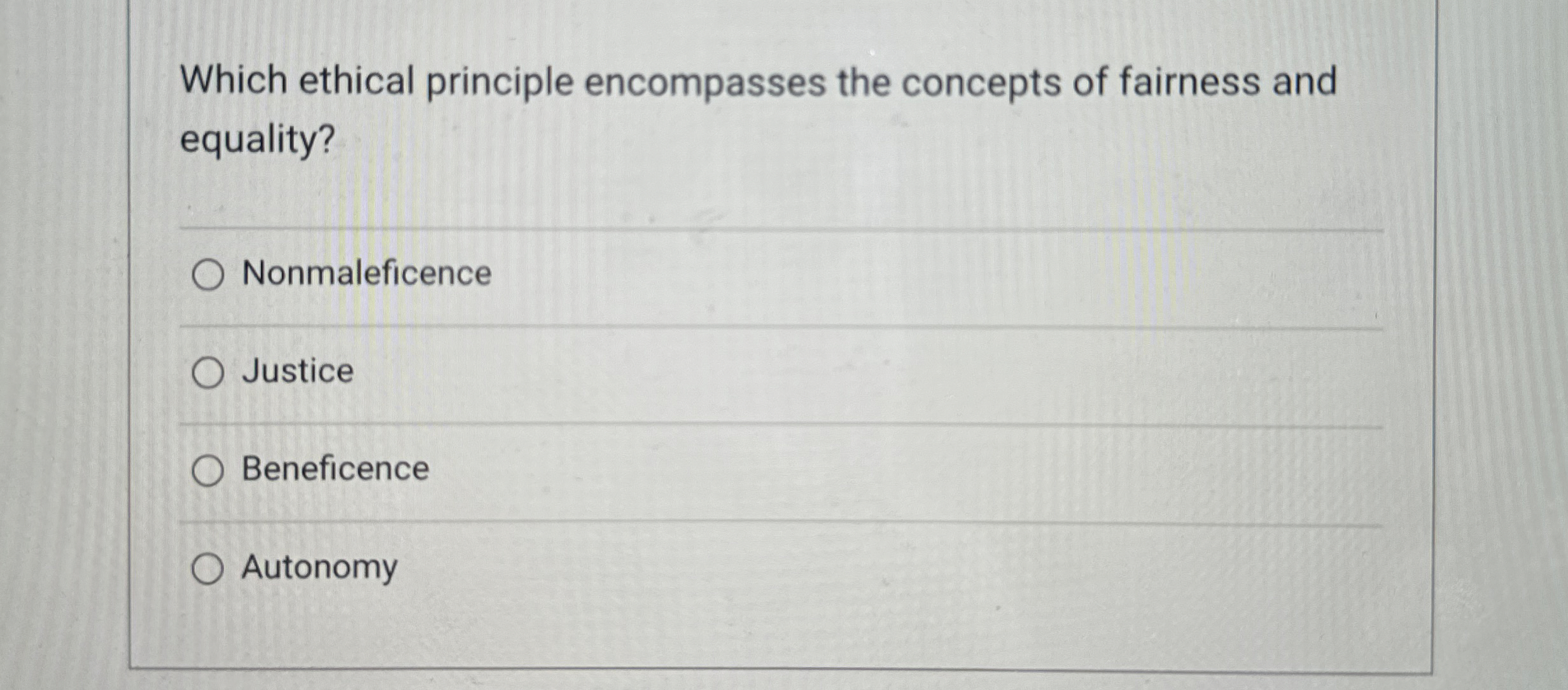Solved Which ethical principle encompasses the concepts of | Chegg.com