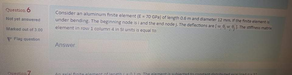 Solved Question 6 Not yet answered Consider an aluminum | Chegg.com