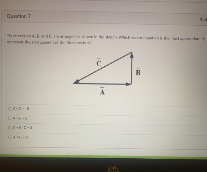 Solved D Question 5 Which one of the following is a vector | Chegg.com