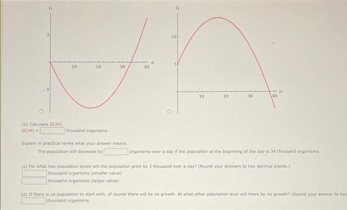 Solved The growth of a population of lower organisms over a | Chegg.com