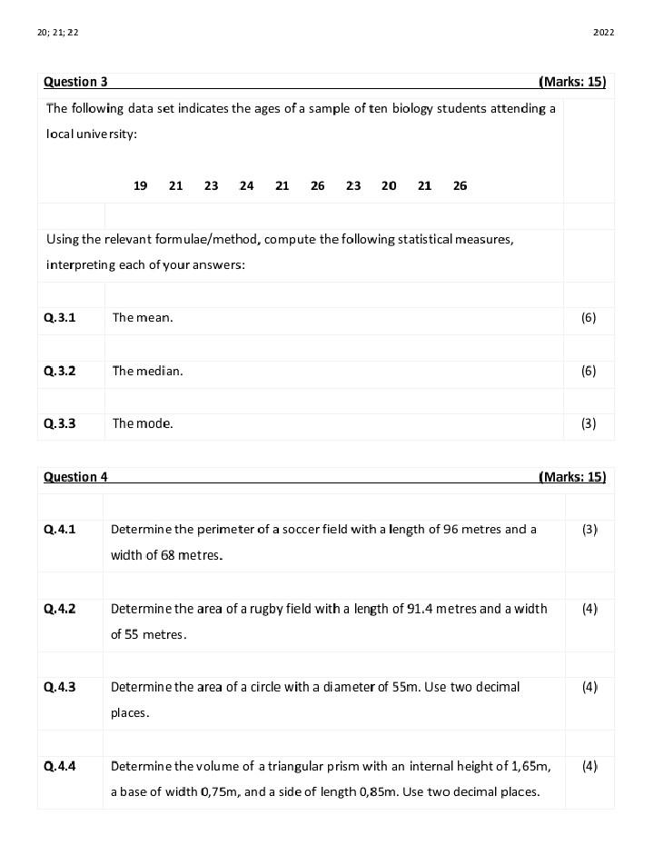 Solved determine the perimeter of a soccer field with a