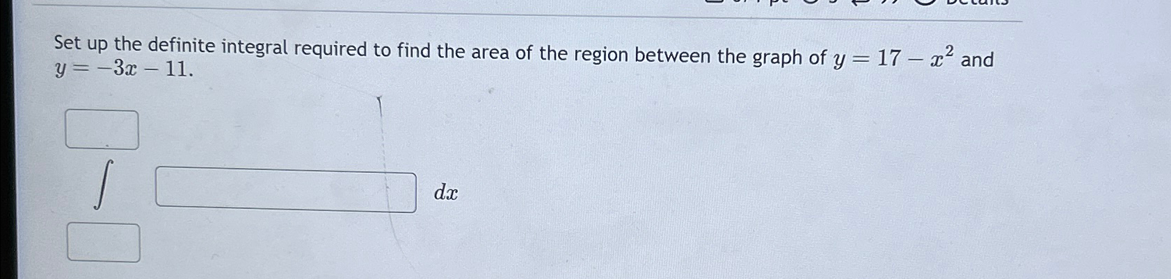 Solved Set up the definite integral required to find the | Chegg.com