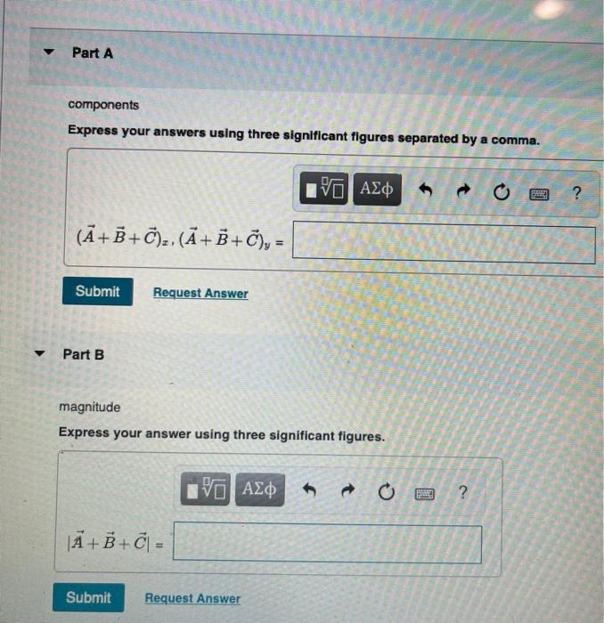 Solved Three vectors are shown in the figure. Their | Chegg.com