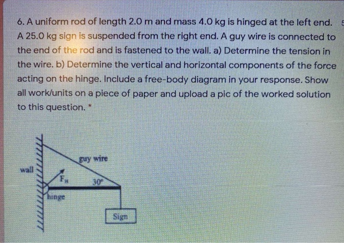 Solved A unitom rod AB of length L=900 mm and mass 4 kg is