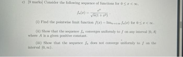 Solved c) 9 marks) Consider the following sequence of | Chegg.com