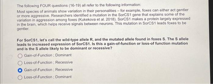 The following FOUR questions (16-19) all refer to the | Chegg.com