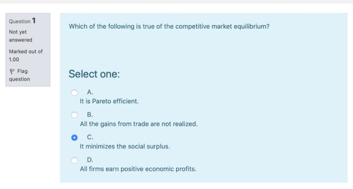 Solved Which of the following is true of the competitive | Chegg.com