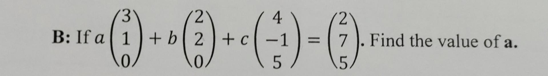 Solved **(--0 +"(*)+ ( 3 ) - 06). C 3 2 B: If A 1 + B 2 + C | Chegg.com