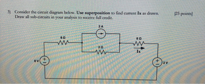 Solved 3) Consider the circuit diagram below. Use | Chegg.com