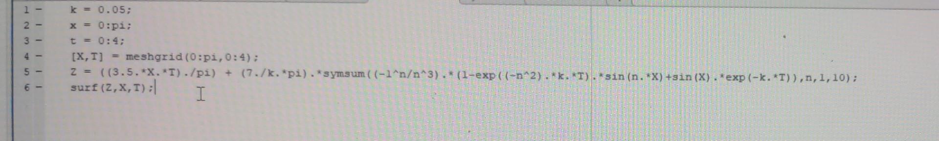 Solved I have written this code to plot a function in Matlab | Chegg.com