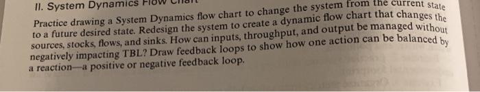 Solved II. System Dynamics Practice drawing a System | Chegg.com