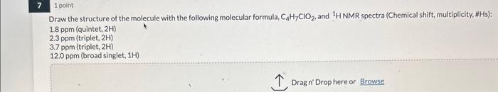 Solved Draw the structure of the molecule with the following | Chegg.com