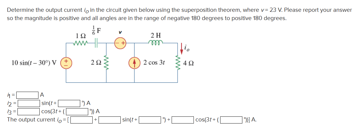 Solved Determine the output current iO in ﻿the circuit given | Chegg.com