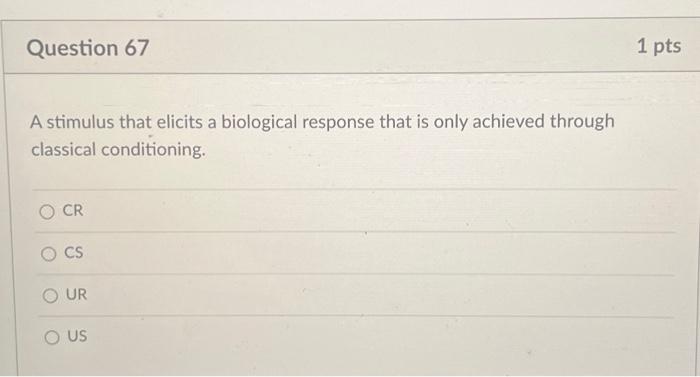 Solved A stimulus that elicits a biological response that is | Chegg.com