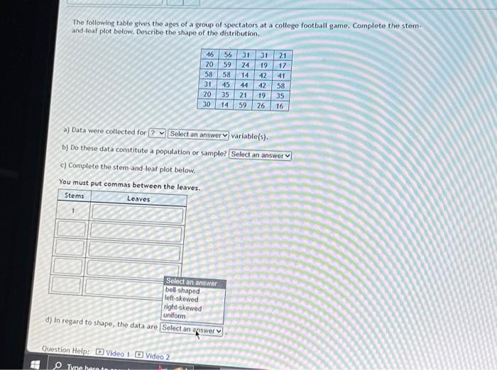 Solved The Following Table Gives All Test 2 Scores For A | Chegg.com