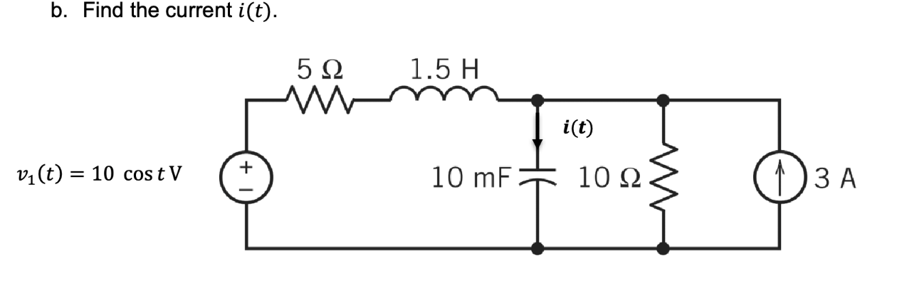 Finding Current Example Problem Solved Show me the steps to solve b. Find the current | Chegg.com